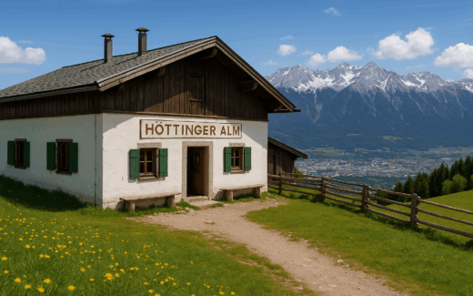 Höttinger Alm mit Alpenblick